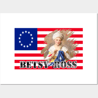 Betsy Ross 1776 Flag American Flag Tshirt Retro Vintage Highland Armory Posters and Art